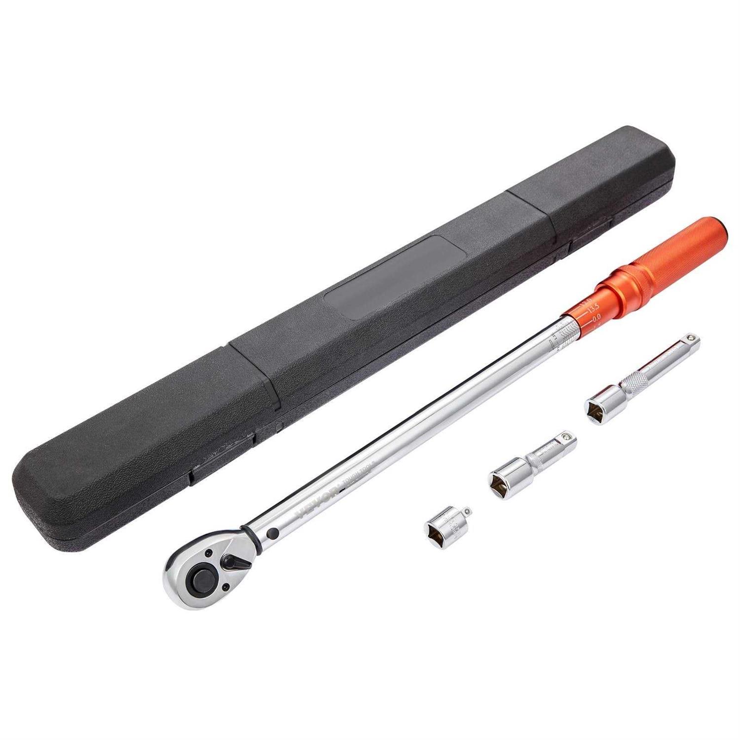 VEVOR Torque Wrench Drive Click Torque Wrench Dual-Direction Adjustable Torque Wrench Set Mechanical Dual Range - Zenithce