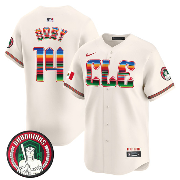 Cleveland Guardians #14 Larry Doby Cream Mexico Vapor Premier Limited Stitched Jersey - Zenithce