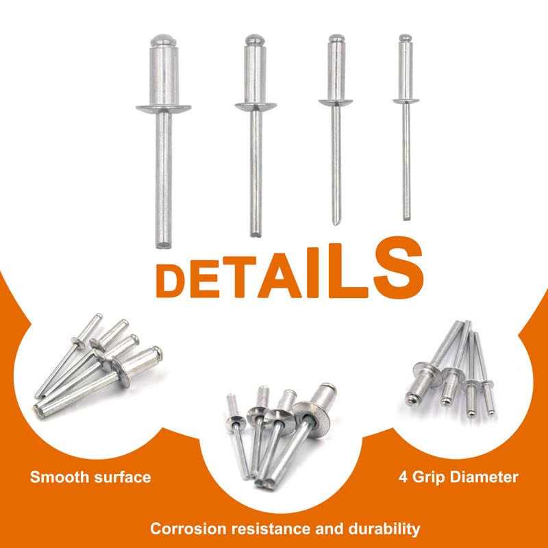 ispinner 100pcs Aluminum Blind Rivets - Zenithce