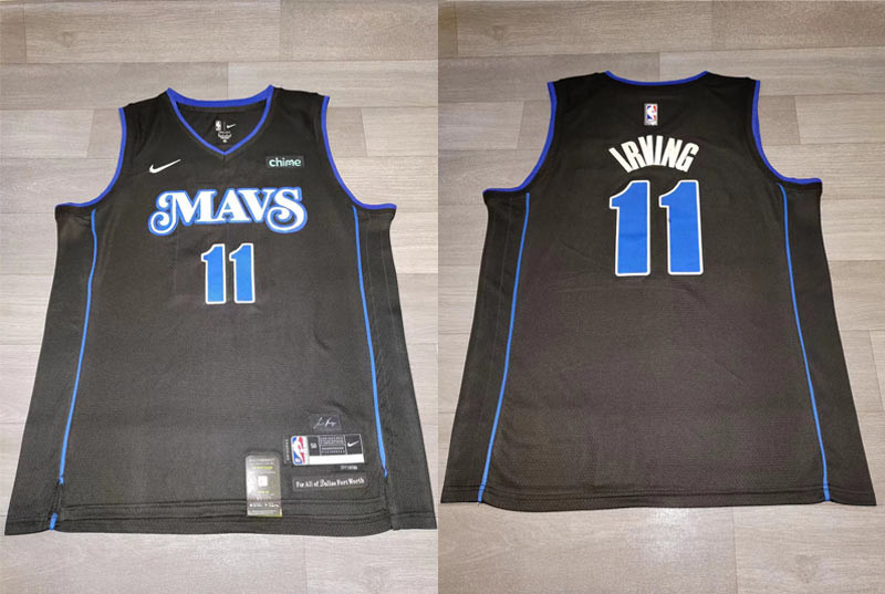 Mavericks 11 Kyrie Irving Black 2023-24 City Edition Swingman Jersey - Zenithce