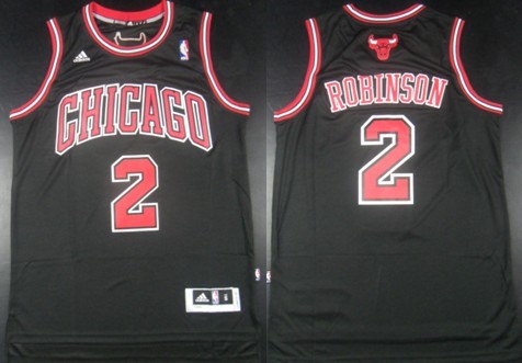 Chicago Bulls #2 Nate Robinson Revolution 30 Swingman Black Jersey - Zenithce