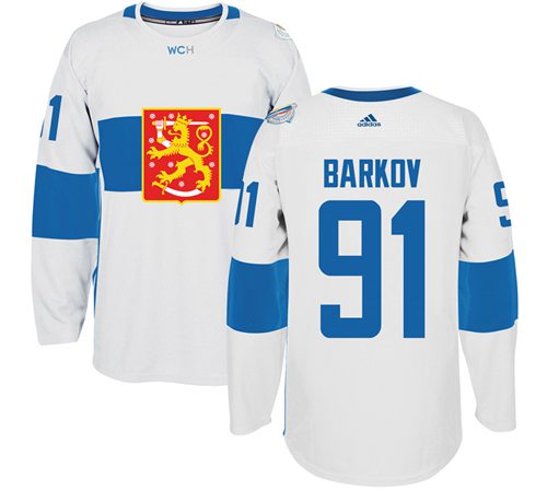 Team Finland #91 Aleksander Barkov White 2016 World Cup Stitched Jersey - Zenithce