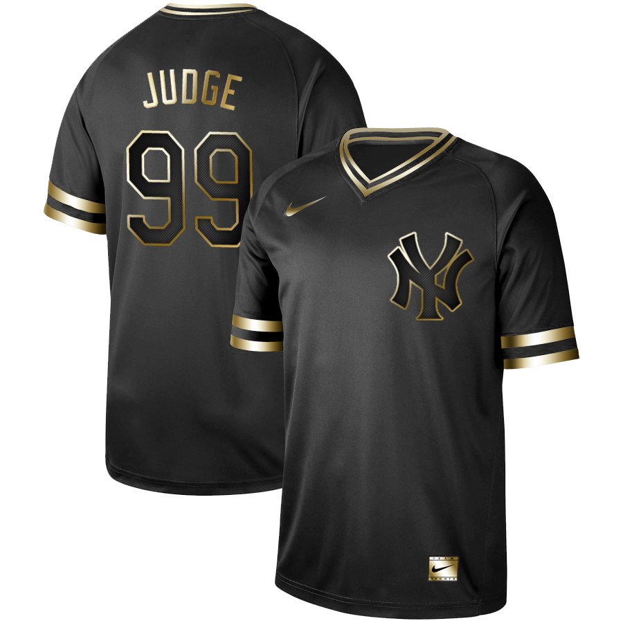 New York Yankees #99 Aaron Judge Black Gold Stitched Jersey - Zenithce