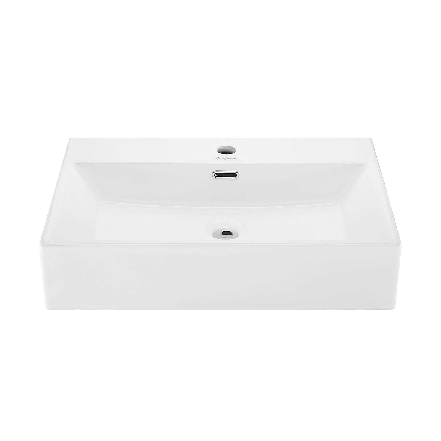 Swiss Madison Claire 24 Rectangle Wall-Mount Bathroom Sink SM-WS332 - Zenithce