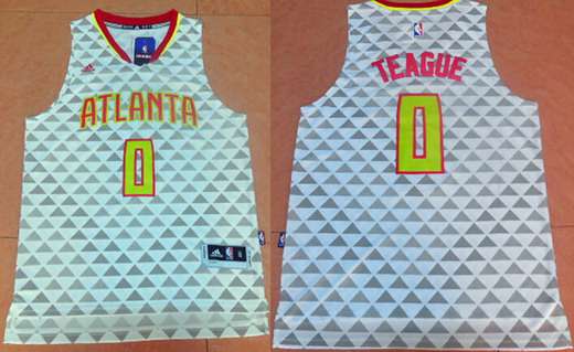 Atlanta Hawks #0 Jeff Teague Revolution 30 Swingman 2015-16 New White Jersey - Zenithce