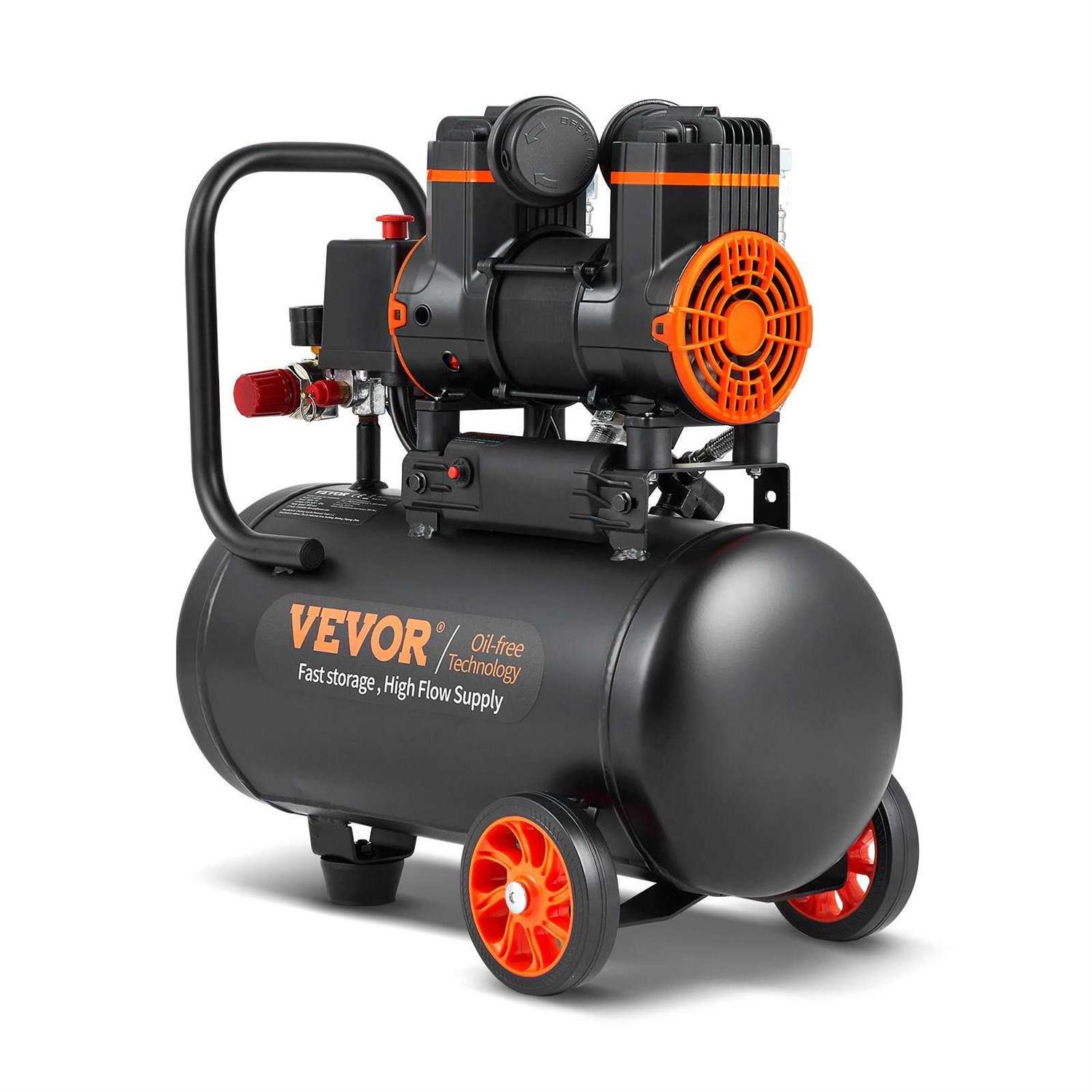 VEVOR Air Compressor 2.1 Gallon 900W 2.2 CFM@ 90PSI 70 dB Ultra Quiet Oil - Zenithce