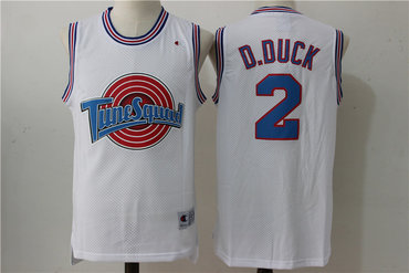 Tune Squad 2 D.Duck White Stitched Movie Jersey - Zenithce