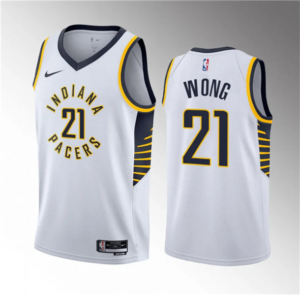 Indiana Pacers #21 Isaiah Wong White 2023 Draft Association Edition Stitched Jersey - Zenithce