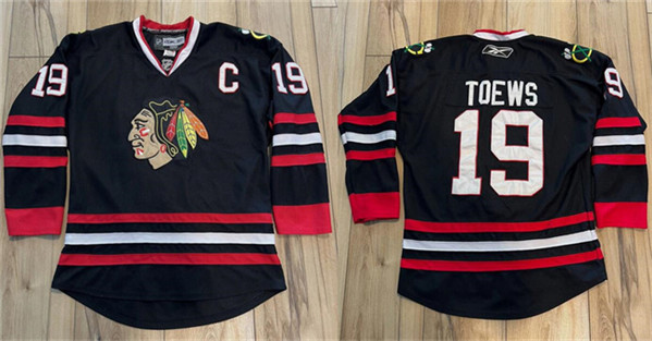 Chicago Blackhawks #19 Jonathan Toews Black Stitched Jersey - Zenithce