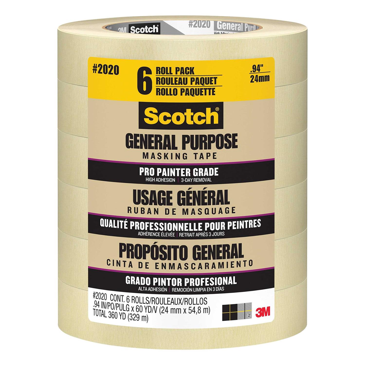 Scotch 0.94 inch Jungle Green Expressions Masking Tape - Zenithce