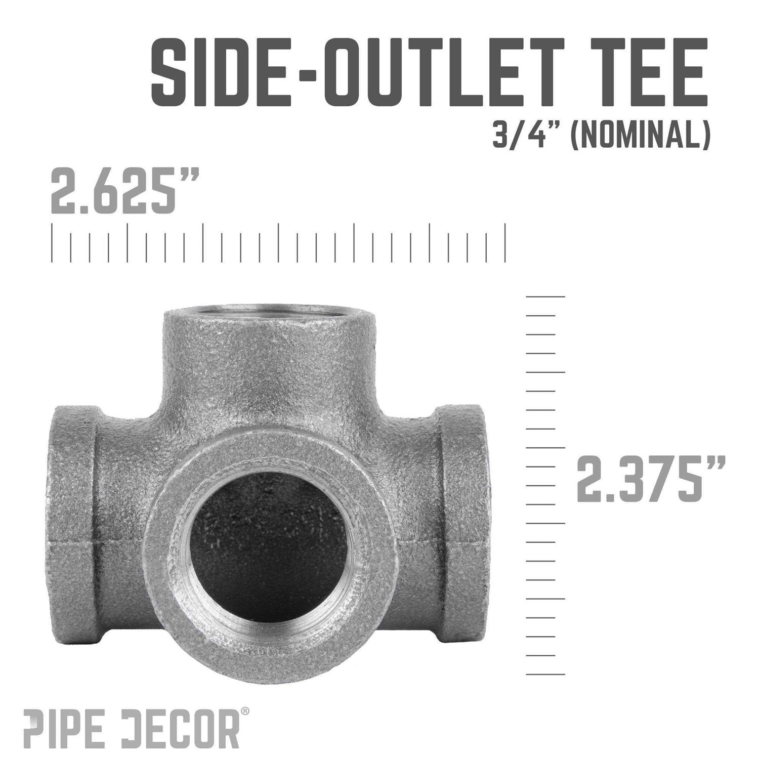STZ Black Iron Side Outlet 90 Degree Elbow - Zenithce