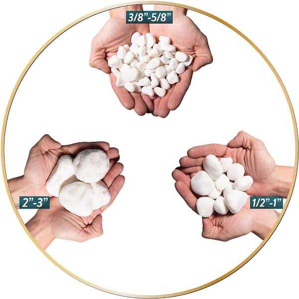 Southwest Boulder & Stone White Porcelain Pebbles Garden Potted Plants - Zenithce