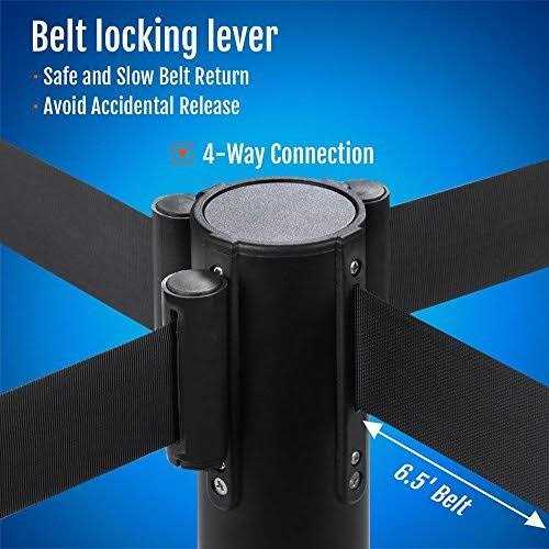 Yaheetech Retractable Belt Stanchion Set Crowd Control Stanchion Stanchion - Zenithce