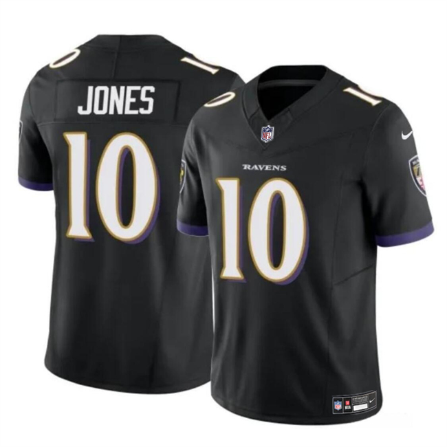 Baltimore Ravens #10 Emory Jones Black 2023 F.U.S.E Vapor Limited Jersey - Zenithce