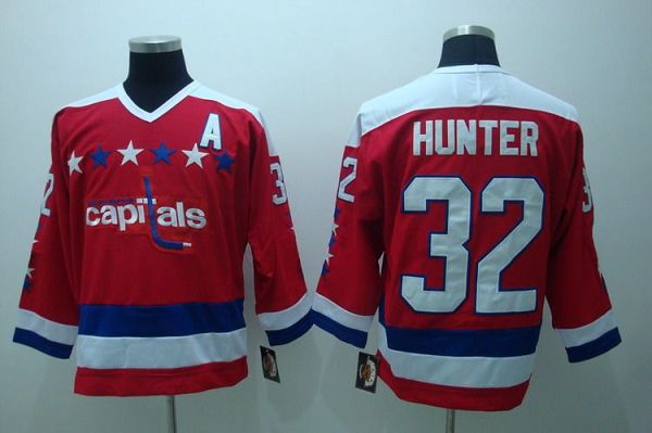 Capitals #32 Hunter Stitched CCM Throwback Red Jersey - Zenithce