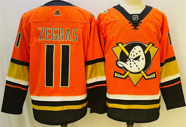 Anaheim Ducks #11 Trevor Zegras Orange Stitched Jersey - Zenithce