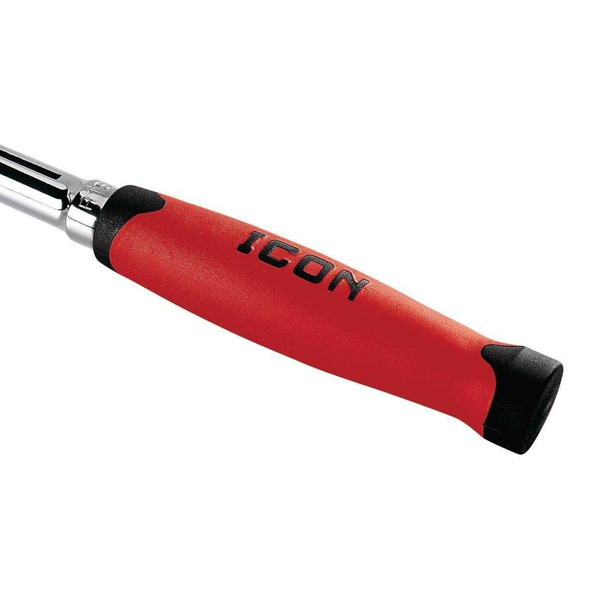 Icon 1/2 in. Drive Professional Swivel Head Ratchet with Comfort Grip - Zenithce