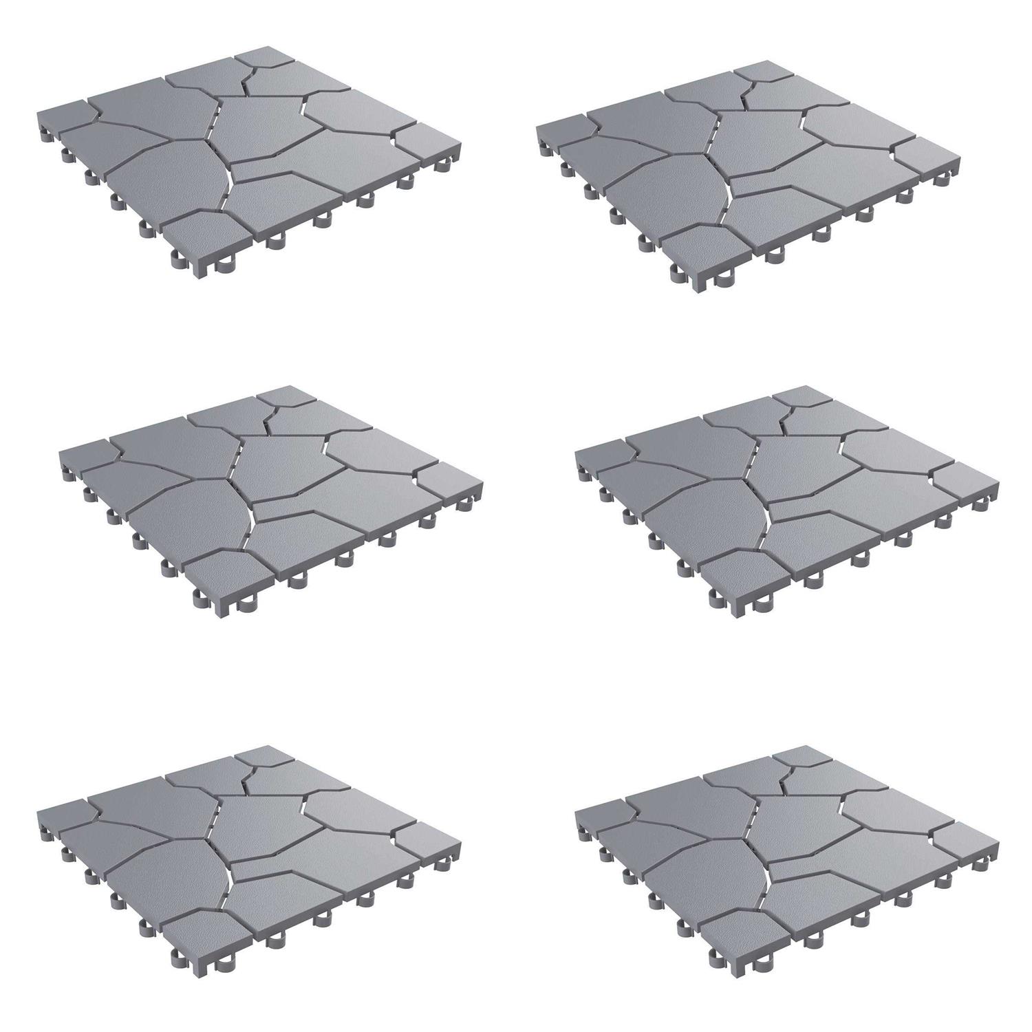 Pure Garden Patio & Deck Tiles-Interlocking Eco-Friendly Outdoor Flooring Pavers - Zenithce