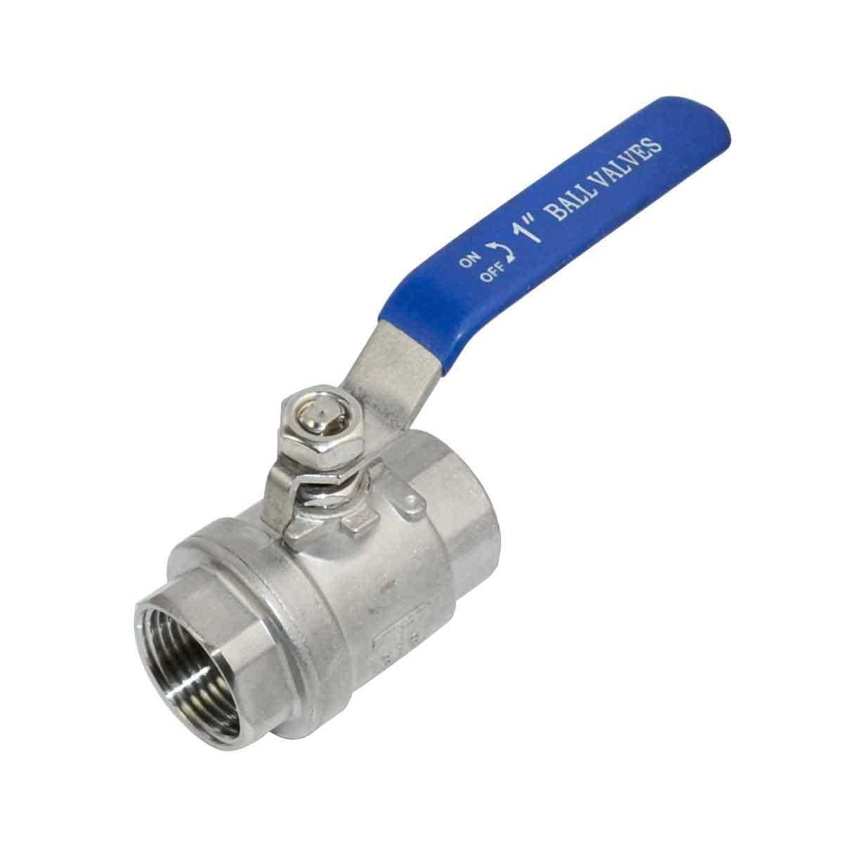 Megairon 2pcs 316 Stainless Steel 15 Full Port Ball Valve With Heavy Duty Blue Vinyl Insulation Handle - Zenithce