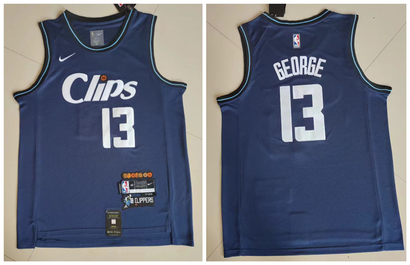 Clippers 13 Paul George Navy 2023-24 City Edition Swingman Jersey - Zenithce