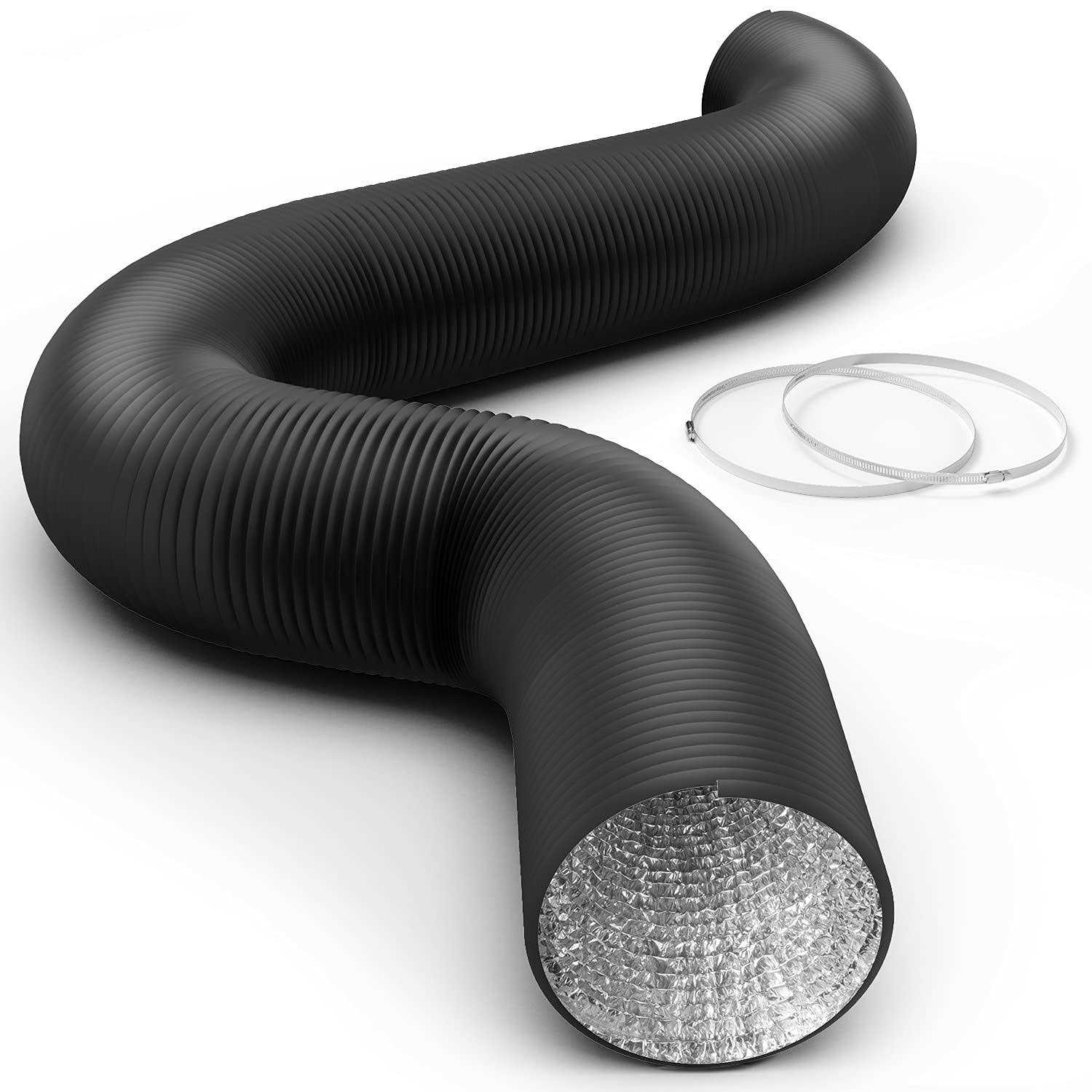 Ipower Flexible 8 Feet Aluminum Ducting 4 Layer Protection Dryer Vent Hose for Hvac Heating Cooling Ventilation and Exhaust - Zenithce