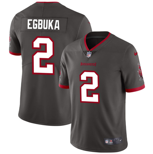 Tampa Bay Buccaneers #2 Emeka Egbuka New Gray 2025 Draft Vapor Untouchable Limited Football Stitched Jersey - Zenithce