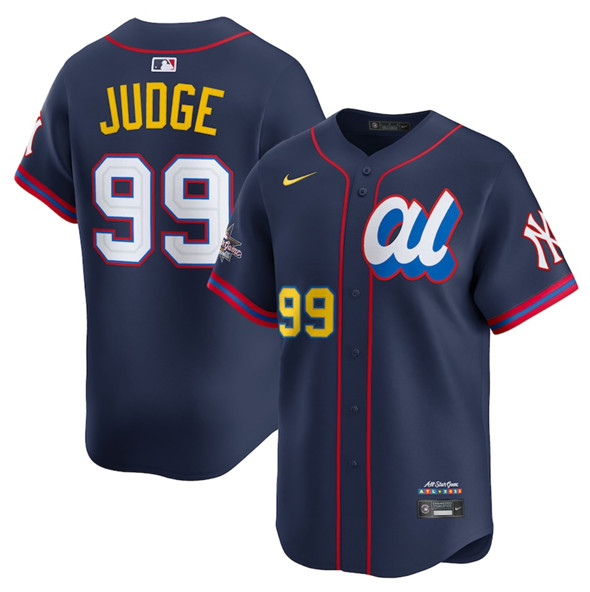 American League #99 Aaron Judge Navy 2025 All-Star Edition Limited Stitched Jersey - Zenithce