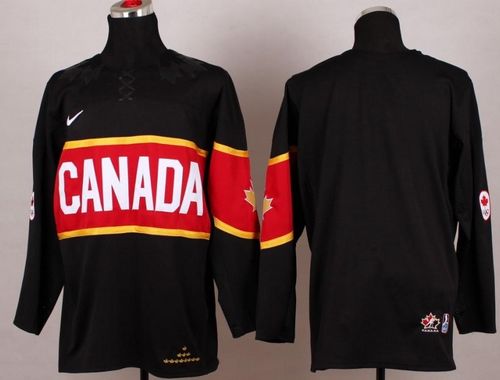 Olympic 2014 CA. Blank Black Stitched Jersey - Zenithce