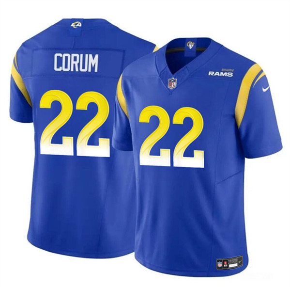 Los Angeles Rams #22 Blake Corum Blue 2024 Draft F.U.S.E. Vapor Untouchable Stitched Jersey - Zenithce