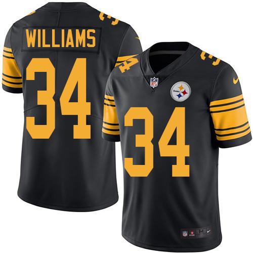 Steelers #34 DeAngelo Williams Black Stitched Limited Rush Nike Jersey - Zenithce