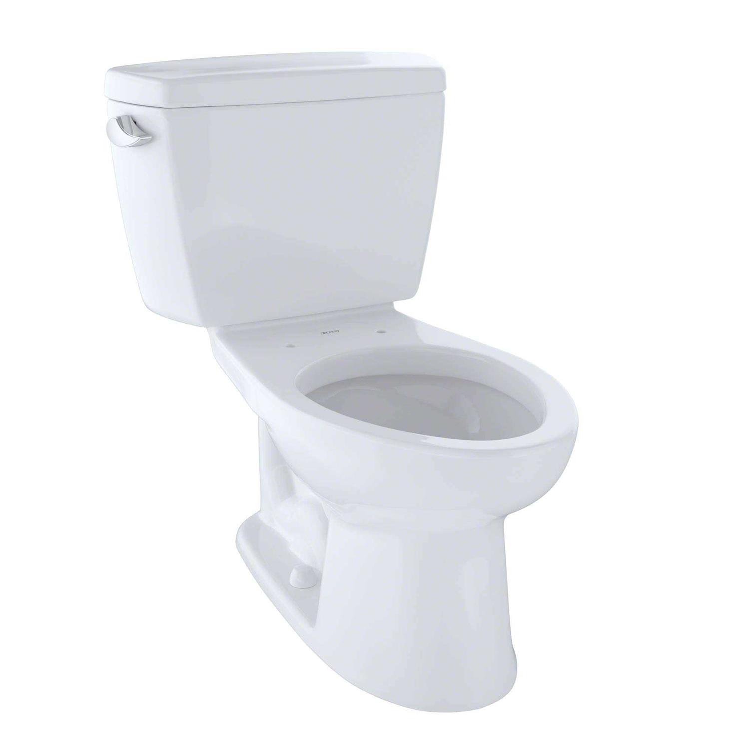 Toto Drake II Two-Piece Round 1.28 GPF Universal Height Toilet with CeFiONtect CST453CEFG# - Zenithce
