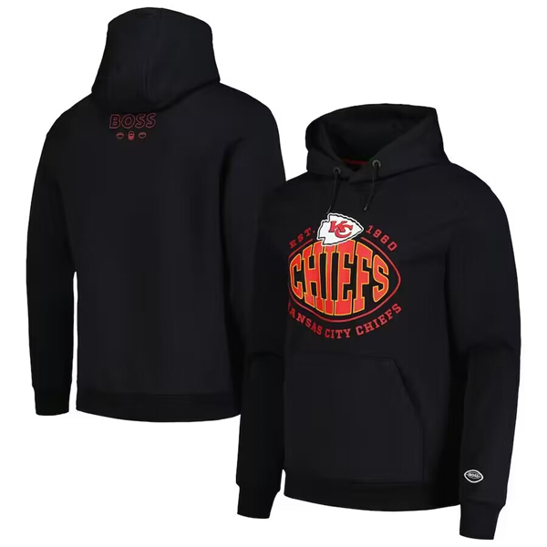 Kansas City Chiefs Black Touchback Pullover Hoodie - Zenithce