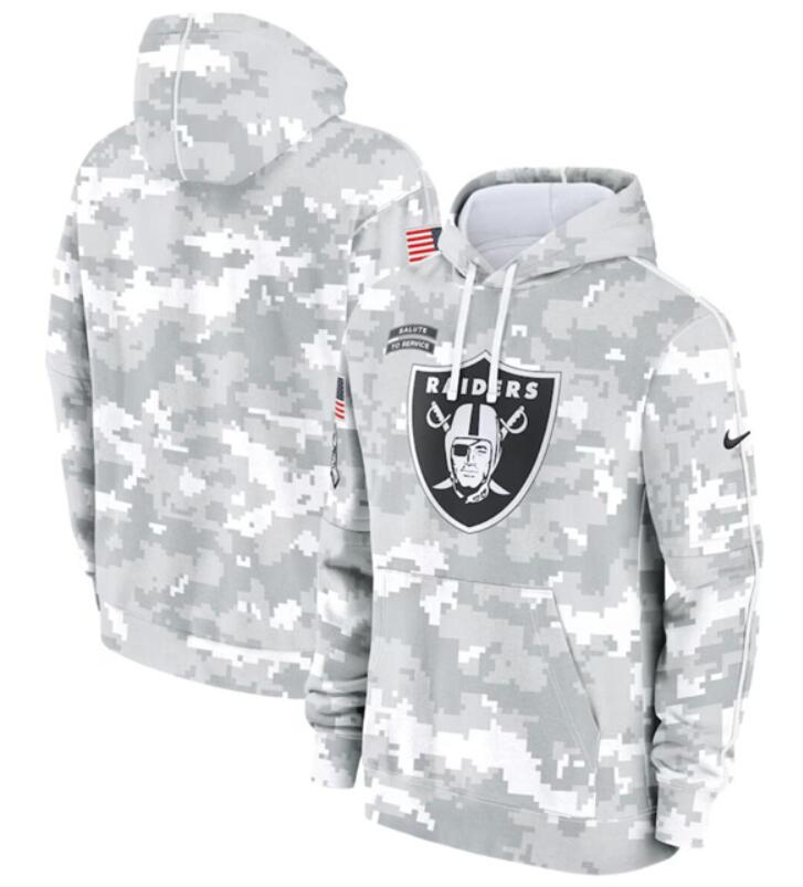 Las Vegas Raiders 2024 Arctic Camo Salute To Service Club Fleece Pullover Hoodie - Zenithce