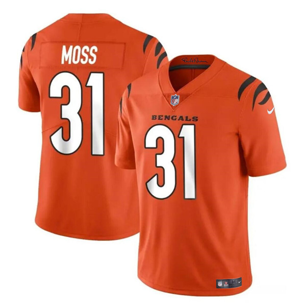 Cincinnati Bengals #31 Zack Moss Orange Vapor Untouchable Limited Stitched Jersey - Zenithce