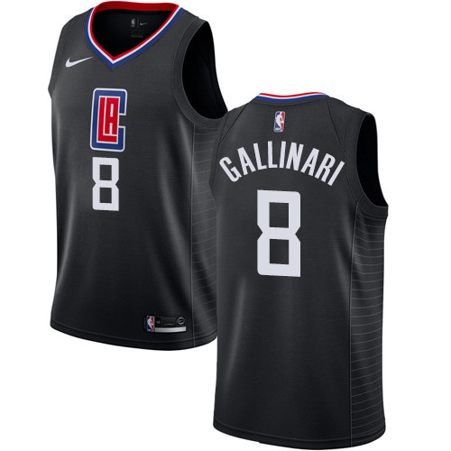 Clippers #8 Danilo Gallinari Black Swingman Statement Edition Jersey - Zenithce