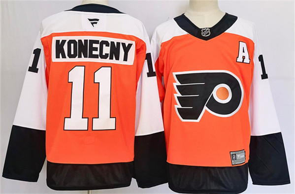 Philadelphia Flyers #11 Travis Konecny Orange 2024 Stitched Jersey - Zenithce