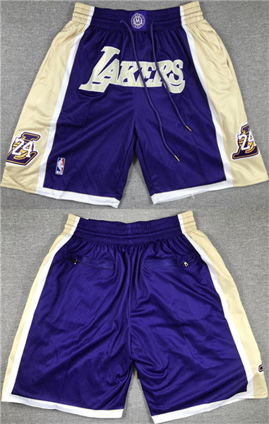 Los Angeles Lakers Purple Gold Shorts (Run Small) - Zenithce