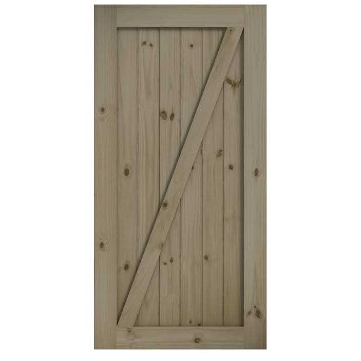 EightDoors Z-Shape Knotty Pine Barn Door Slab - Zenithce