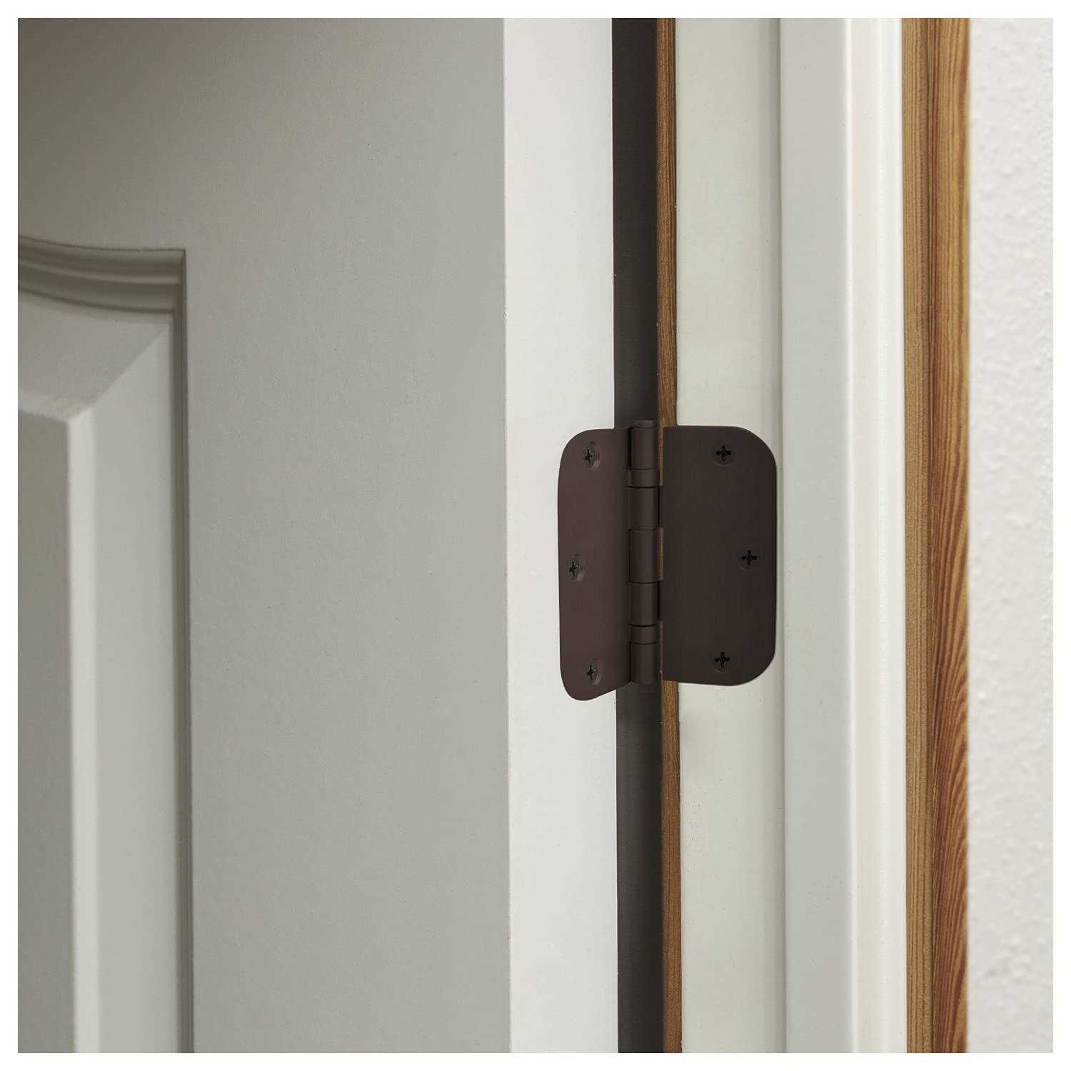 Nuk3y Residential 3 1/2 x 3 1/2 Ball Bearing Door Hinge 5/8 Radius - Zenithce