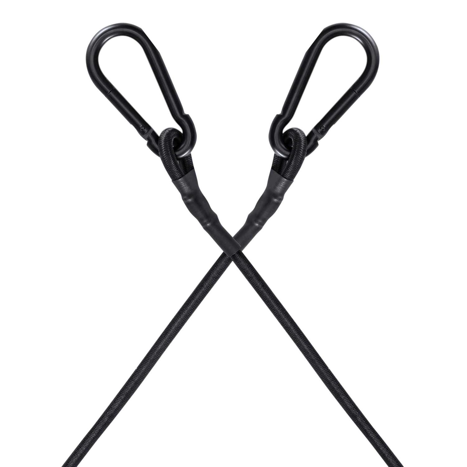 Real Heavy Duty Carabiner Bungee Cords Outdoor with 190 Lbs Max Break Strength - Zenithce