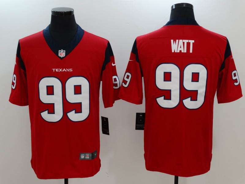 Houston Texans #99 J.J. Watt Nike Red Vapor Untouchable Limited Stitched Jersey - Zenithce