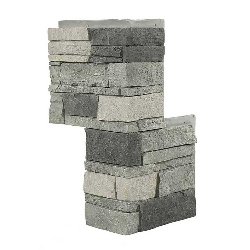 GenStone Faux Stacked Stone 90 Degree Outside Corner - Zenithce
