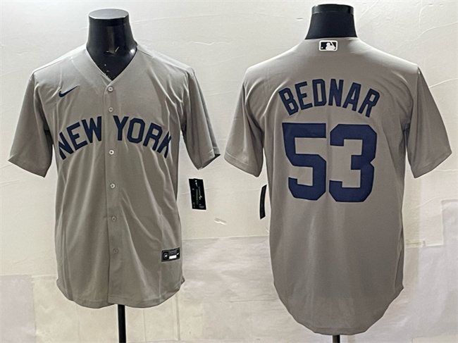 New York Yankees #53 David Bednar Grey Stitched Jersey - Zenithce