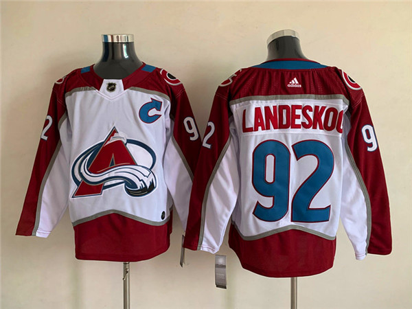 Colorado Avalanche #92 Gabriel Landeskog White Stitched Jersey - Zenithce
