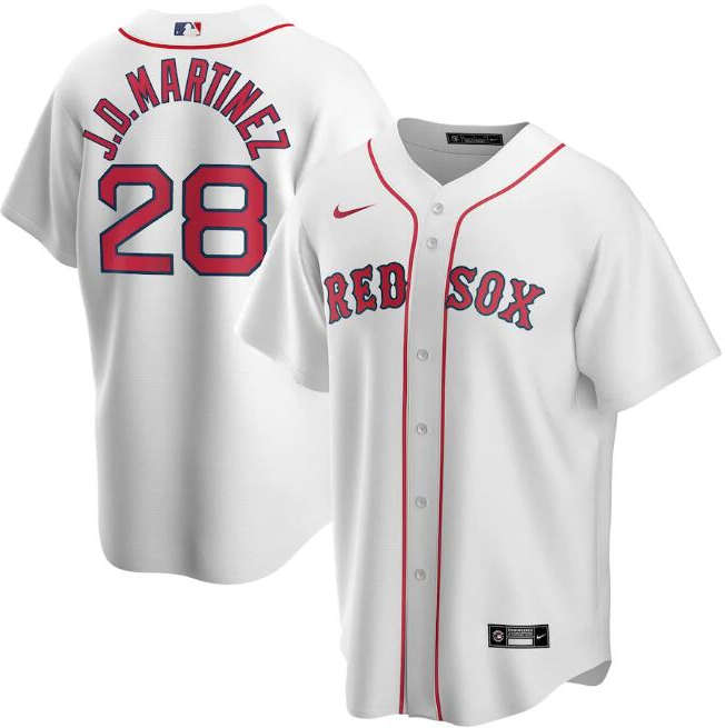 Boston Red Sox White #28 J.D. Martinez Cool Base Stitched Jersey - Zenithce