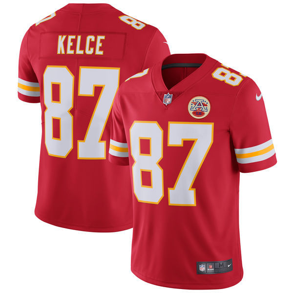 Kansas City Chiefs #87 Travis Kelce Nike Red Vapor Untouchable Limited Stitched Jersey - Zenithce