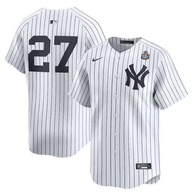 New York Yankees #27 Giancarlo Stanton White 2024 World Series Home Limited Stitched Jersey - Zenithce
