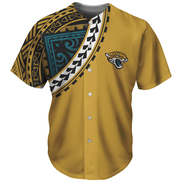 Jacksonville Jaguars Yellow Baseball Jersey - Zenithce