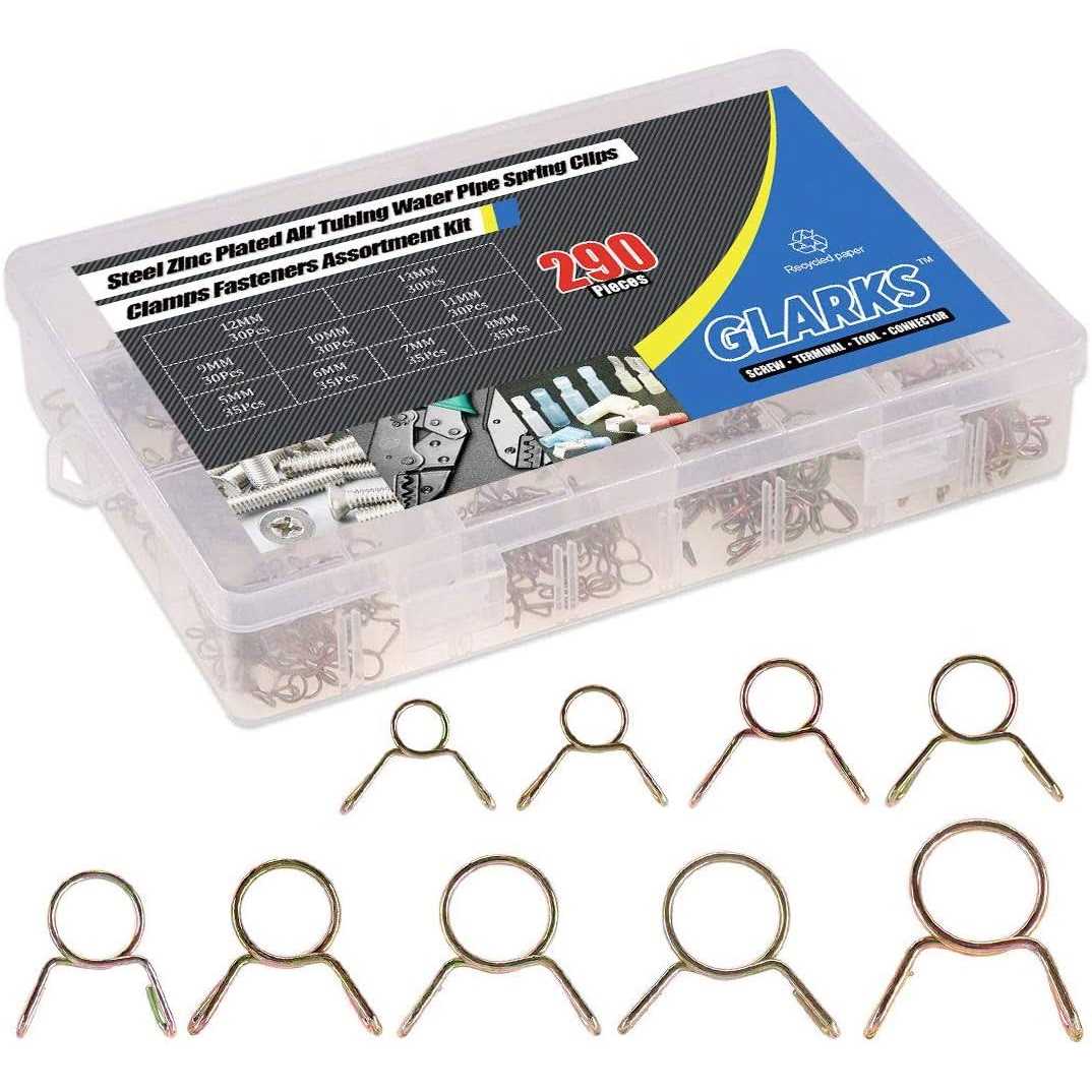 Glarks 280pcs Internal Tooth Starlock Push On Locking Washers Speed Clips Fasteners Assortment Kit - Zenithce