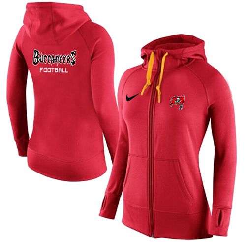 Women's Nike Tampa Bay Buccaneers Full-Zip Performance Hoodie Red - Zenithce